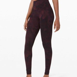 Lululemon Align Leggings Hi-Rise 28" in Burgandy Pattern